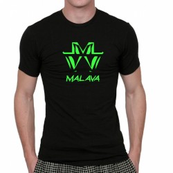 T-Shirt Malava Noir Logo Vert Fluo — Impact Total | Malava Paris