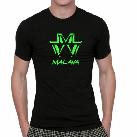 T-Shirt Malava Noir Logo Vert Fluo — Impact Total | Malava Paris