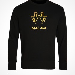 Pull Malava Noir Logo Or — Prestige & Style | Malava Paris